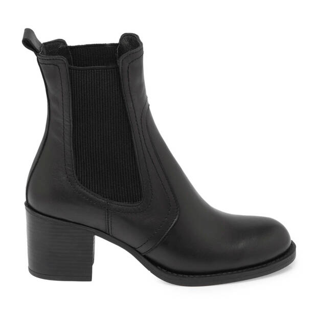 Siyah Deri Kadın Klasik Bot - K24K1BT67527-A23 - 3