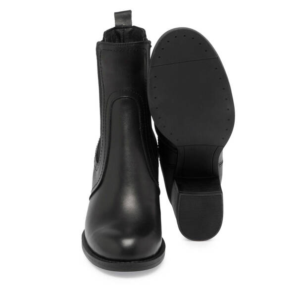 Siyah Deri Kadın Klasik Bot - K24K1BT67527-A23 - 4