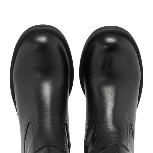 Siyah Deri Kadın Klasik Bot - K24K1BT67551-A23 - 5