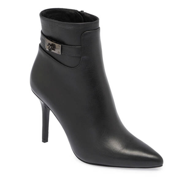 Siyah Deri Kadın Klasik Bot - K24K1BT67612-A23 - 1