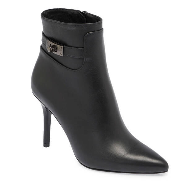 Siyah Deri Kadın Klasik Bot - K24K1BT67612-A23 - 1