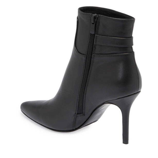 Siyah Deri Kadın Klasik Bot - K24K1BT67612-A23 - 2