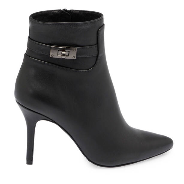 Siyah Deri Kadın Klasik Bot - K24K1BT67612-A23 - 3