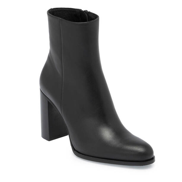 Siyah Deri Kadın Klasik Bot - K24K1BT67613-A23 - 1