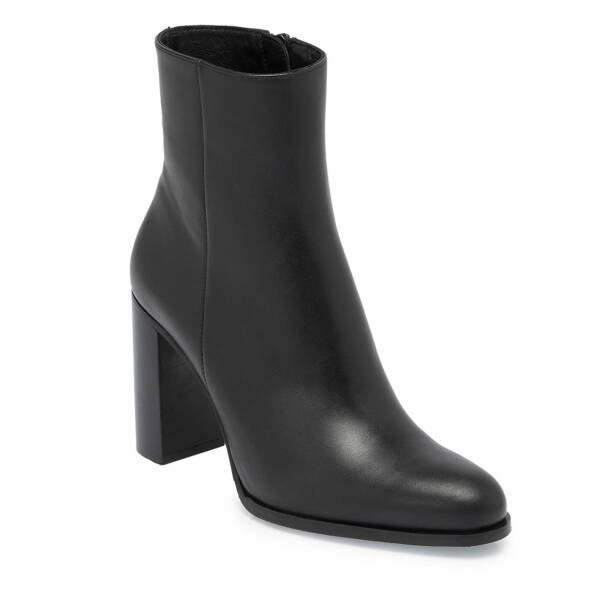 Siyah Deri Kadın Klasik Bot - K24K1BT67613-A23 - 1