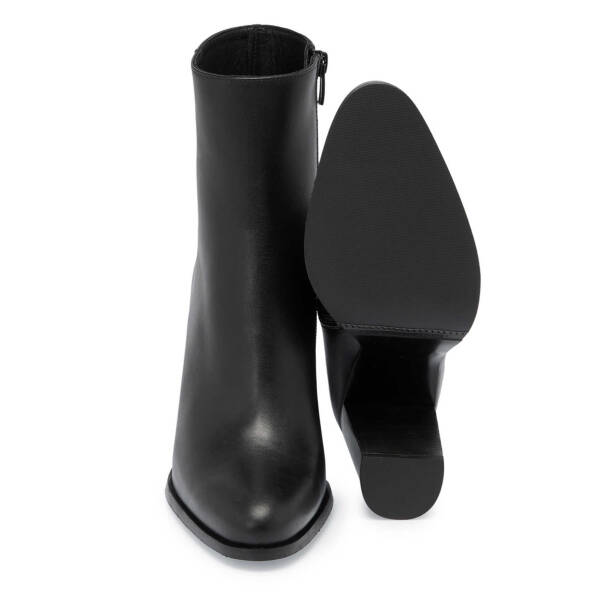 Siyah Deri Kadın Klasik Bot - K24K1BT67613-A23 - 4