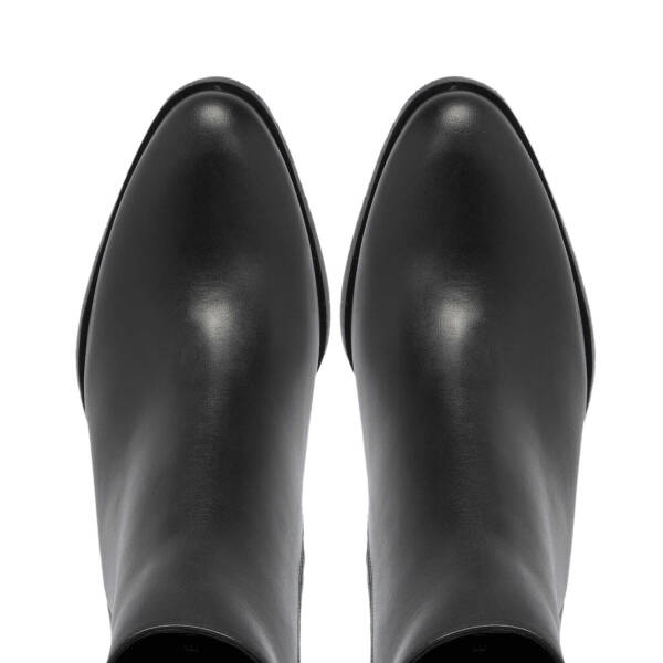 Siyah Deri Kadın Klasik Bot - K24K1BT67613-A23 - 5