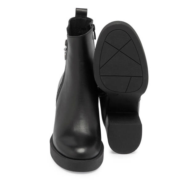 Siyah Deri Kadın Klasik Bot - K24K1BT67627-A23 - Tergan