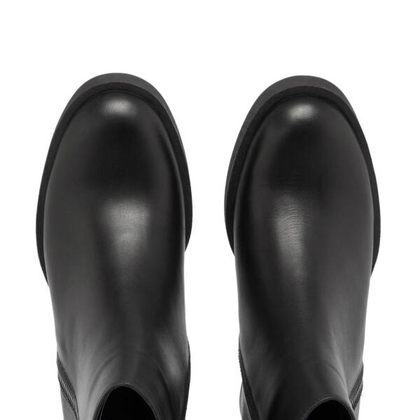 Siyah Deri Kadın Klasik Bot - K24K1BT67627-A23 - 5