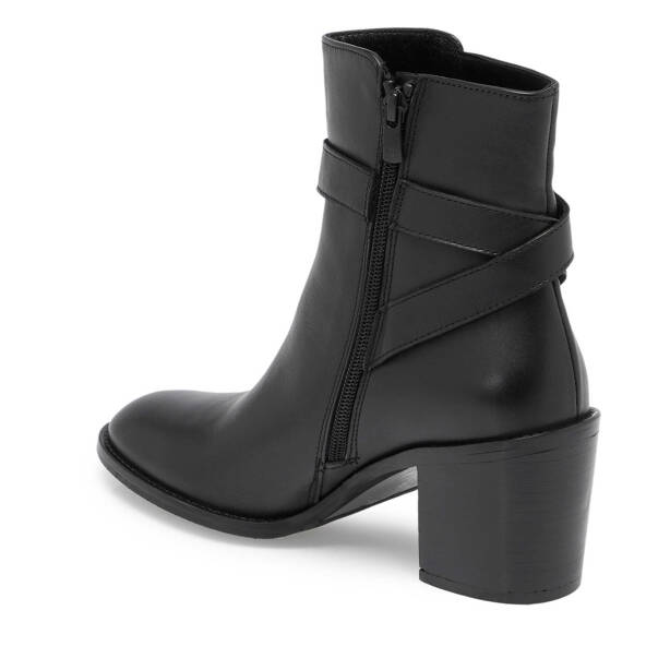 Siyah Deri Kadın Klasik Bot - K24K1BT67648-A23 - 2
