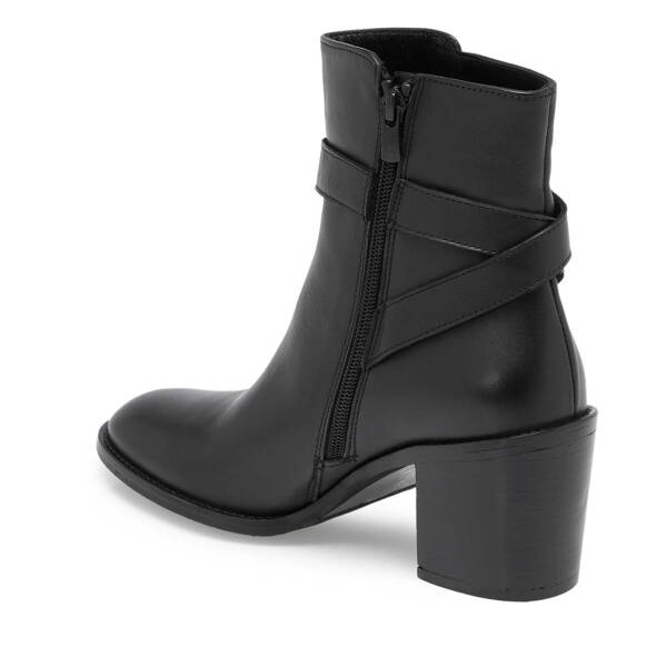 Siyah Deri Kadın Klasik Bot - K24K1BT67648-A23 - 2