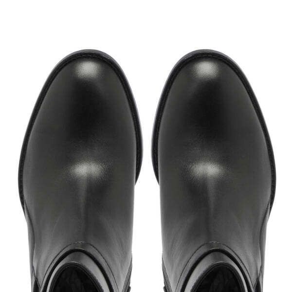 Siyah Deri Kadın Klasik Bot - K24K1BT67648-A23 - 5