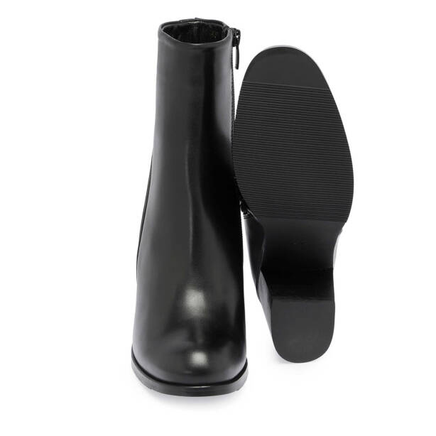 Siyah Deri Kadın Klasik Bot - K24K1BT67649-A23 - 4