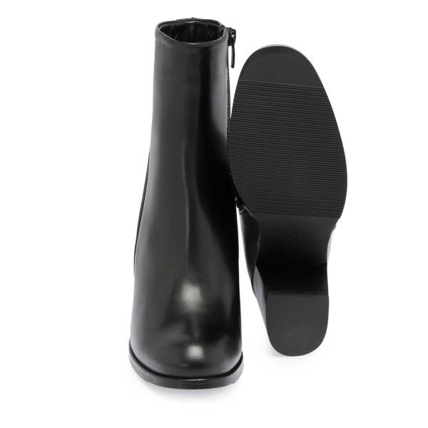 Siyah Deri Kadın Klasik Bot - K24K1BT67649-A23 - 4