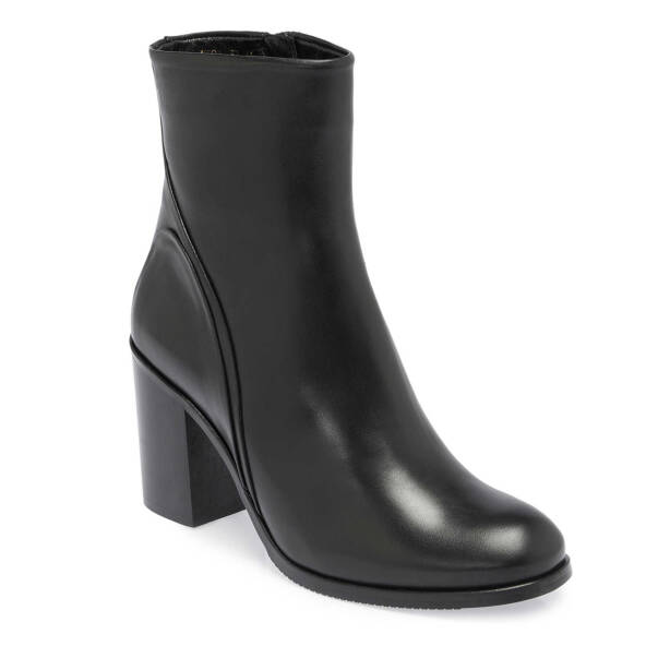 Siyah Deri Kadın Klasik Bot - K24K1BT67649-A23 - 1