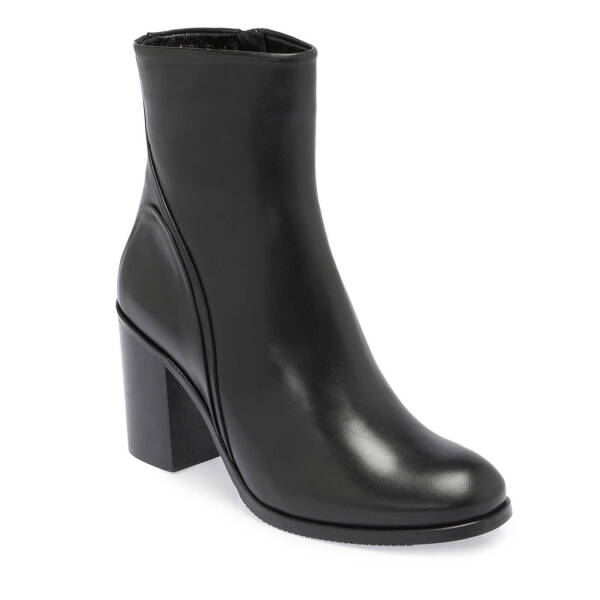 Siyah Deri Kadın Klasik Bot - K24K1BT67649-A23 - 1