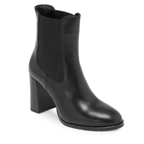 Siyah Deri Kadın Klasik Bot - K24K1BT67651-A23 - 1