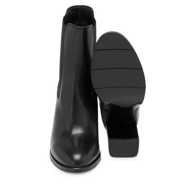 Siyah Deri Kadın Klasik Bot - K24K1BT67651-A23 - Tergan