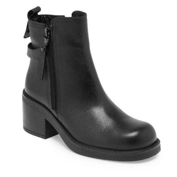 Siyah Deri Kadın Klasik Bot - K24K1BT67654-A23 