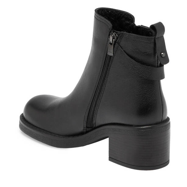 Siyah Deri Kadın Klasik Bot - K24K1BT67654-A23 - 2