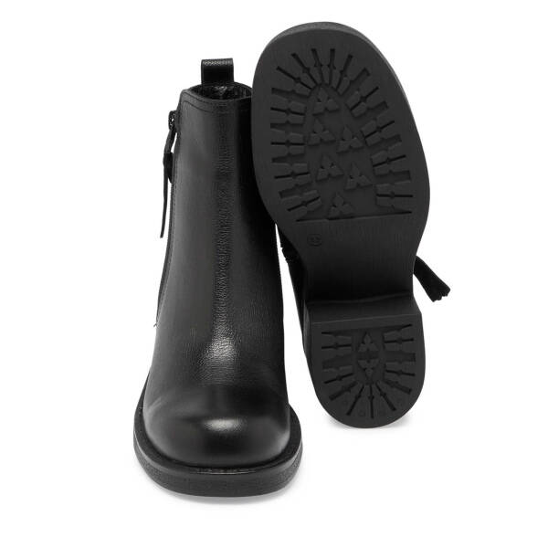 Siyah Deri Kadın Klasik Bot - K24K1BT67654-A23 - 4