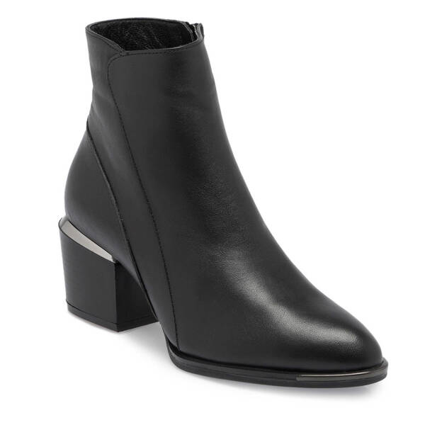 Siyah Deri Kadın Klasik Bot - K24K1BT67655-A23 - 1