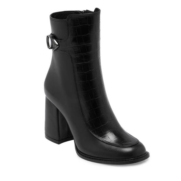 Siyah Deri Kadın Klasik Bot - K24K1BT67709-N97 