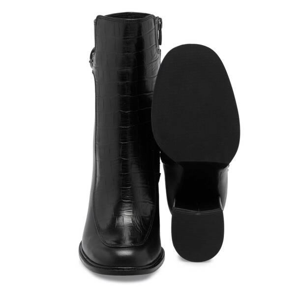 Siyah Hakiki Deri Kadın Klasik Bot - K24K1BT67709-N97 - 4