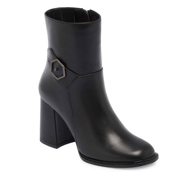 Siyah Deri Kadın Klasik Bot - K24K1BT67710-A23 - 1