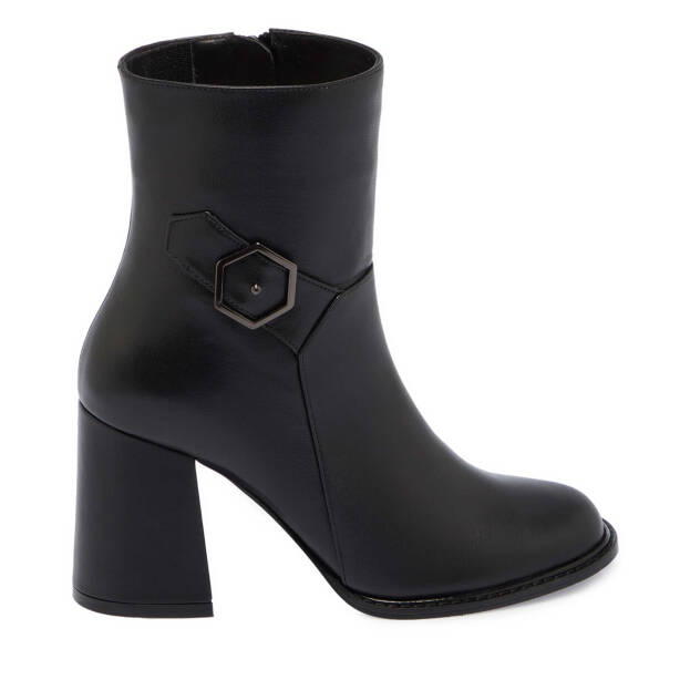 Siyah Deri Kadın Klasik Bot - K24K1BT67710-A23 - 3