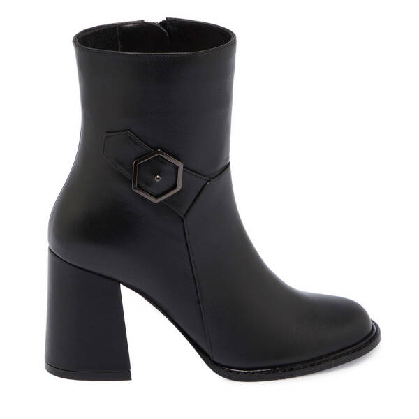 Siyah Deri Kadın Klasik Bot - K24K1BT67710-A23 - 3