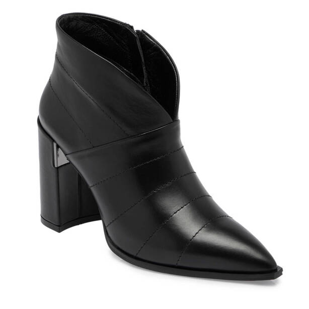 Siyah Deri Kadın Klasik Bot - K24K1BT67711-A23 