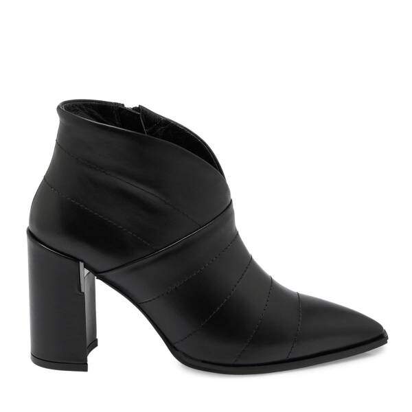 Siyah Hakiki Deri Kadın Klasik Bot - K24K1BT67711-A23 - 3