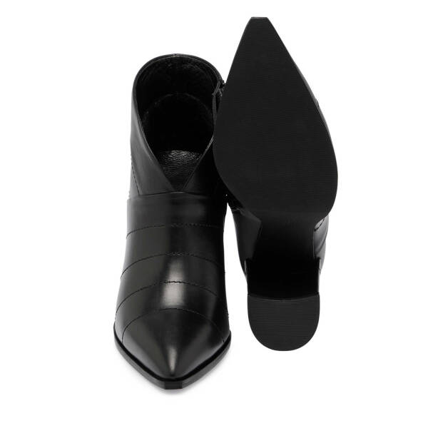 Siyah Hakiki Deri Kadın Klasik Bot - K24K1BT67711-A23 - 4