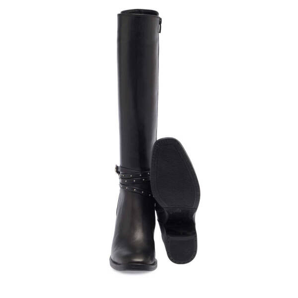 Siyah Hakiki Deri Kadın Klasik Çizme - K23K1CM66925-A23 - 4