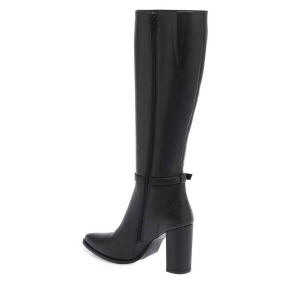 Siyah Hakiki Deri Kadın Klasik Çizme - K23K1CM67062-C59 - 2