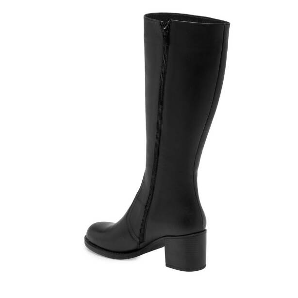 Siyah Deri Kadın Klasik Çizme - K24K1CM67526-A23 - 2