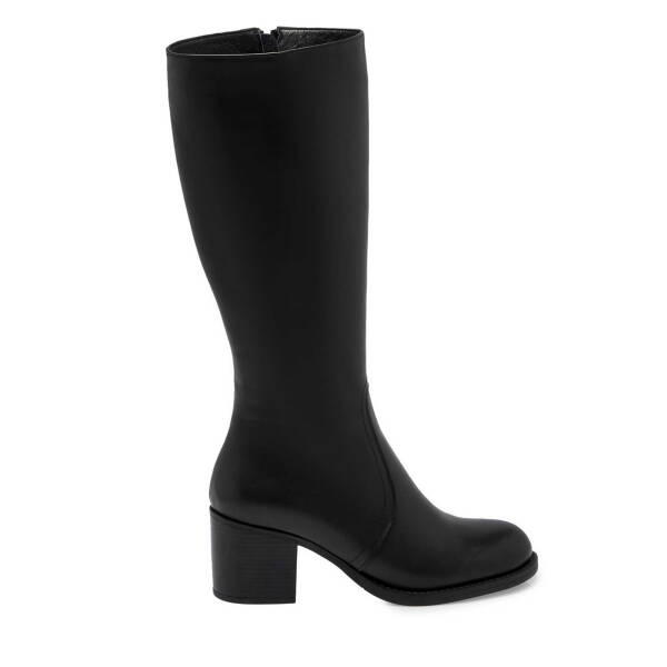 Siyah Deri Kadın Klasik Çizme - K24K1CM67526-A23 - 3