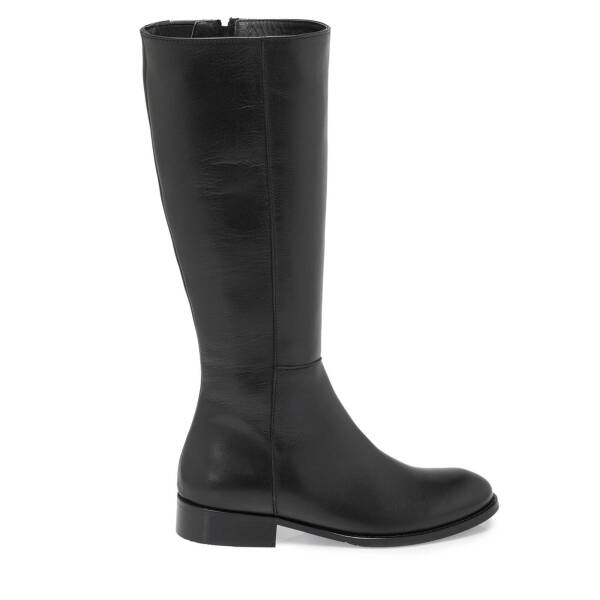 Siyah Deri Kadın Klasik Çizme - K24K1CM67555-A23 - 3