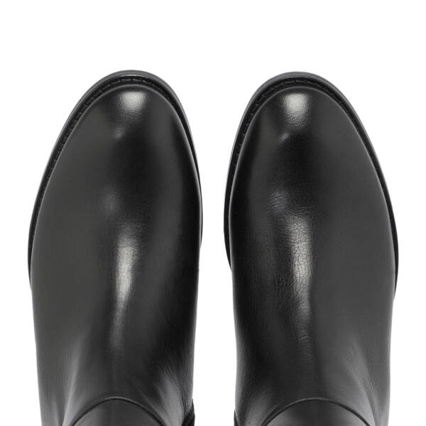 Siyah Deri Kadın Klasik Çizme - K24K1CM67555-A23 - 5