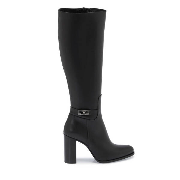 Siyah Deri Kadın Klasik Çizme - K24K1CM67614-A23 - 3