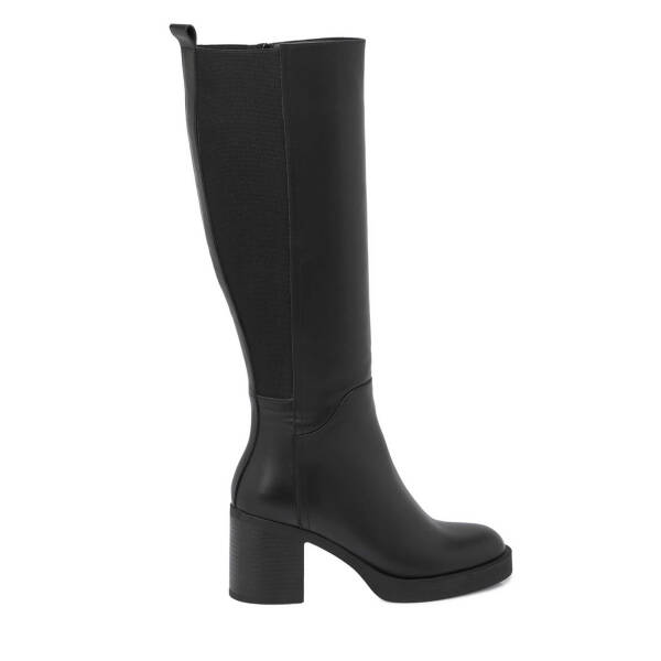 Siyah Deri Kadın Klasik Çizme - K24K1CM67628-A23 - 3