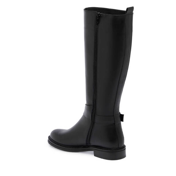 Siyah Deri Kadın Klasik Çizme - K24K1CM67629-A23 - 2