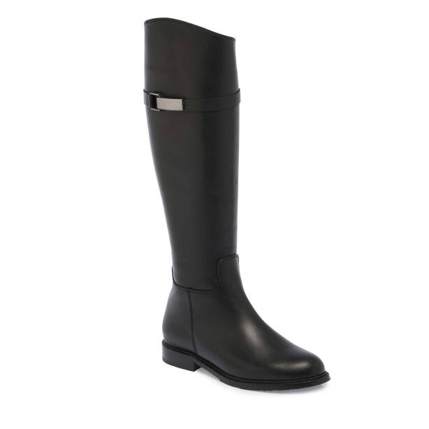 Siyah Deri Kadın Klasik Çizme - K24K1CM67631-A23 