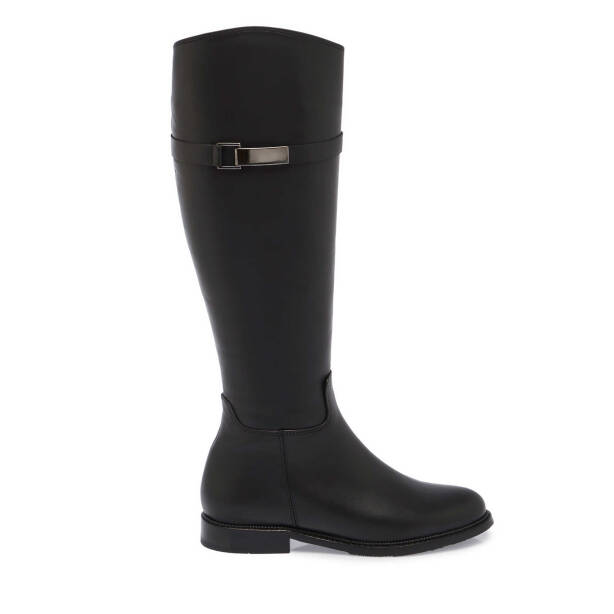 Siyah Deri Kadın Klasik Çizme - K24K1CM67631-A23 - 3