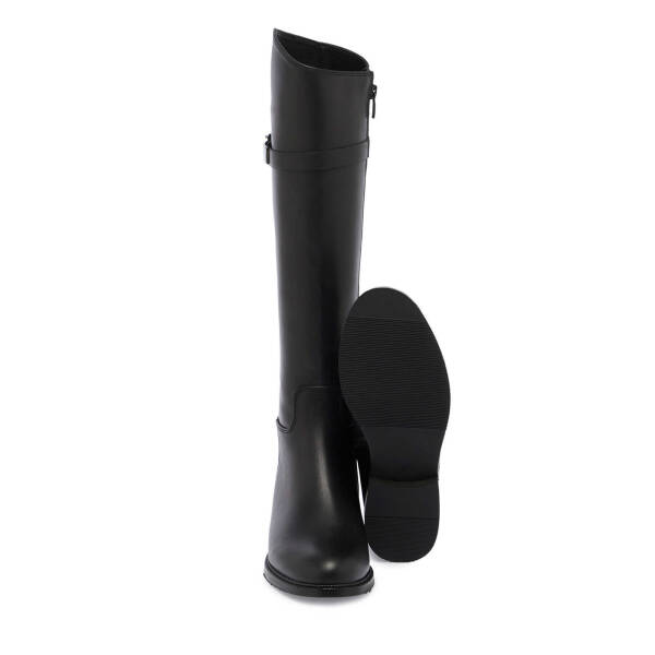 Siyah Deri Kadın Klasik Çizme - K24K1CM67631-A23 - 4