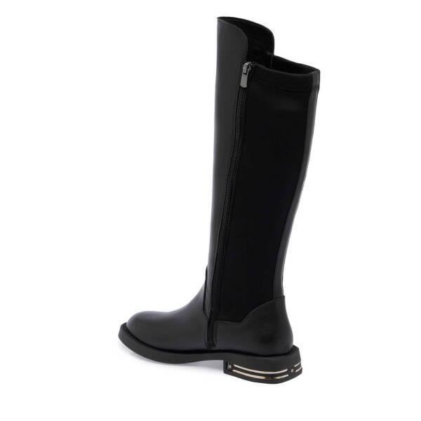 Siyah Deri Kadın Klasik Çizme - K24K1CM67660-A23 - 2