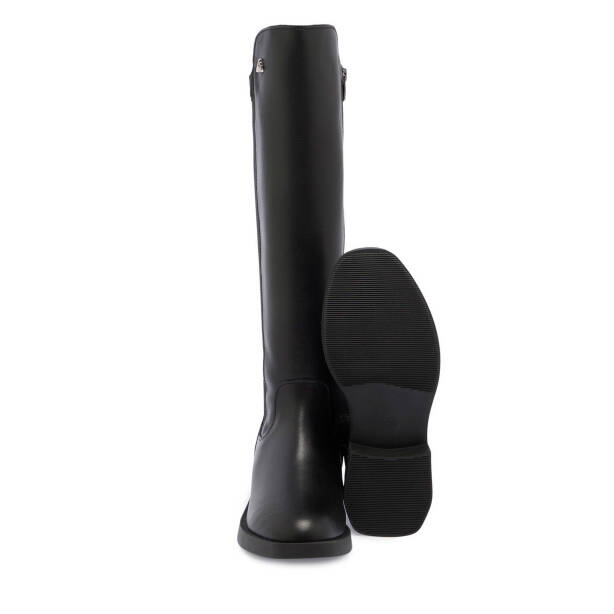 Siyah Deri Kadın Klasik Çizme - K24K1CM67660-A23 - 4