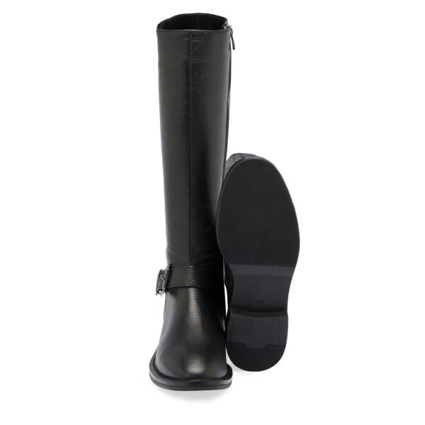 Siyah Deri Kadın Klasik Çizme - K24K1CM67681-A41 - 4