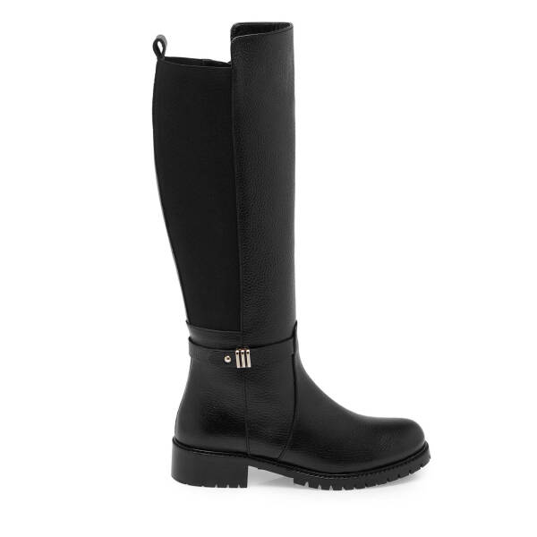 Siyah Deri Kadın Klasik Çizme - K24K1CM67712-A41 - 3